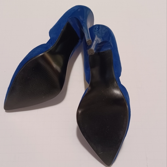 STEVE MADDEN Women's Blue Faux Suede High Heel Pumps. Size 6.5M - Picture 3 of 11
